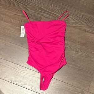Babaton Leon contour thong bodysuit fuchsia XS BNWT